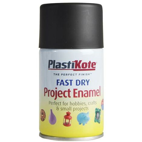 PlastiKote Fast Dry Enamel Spray 100ml Matt Black