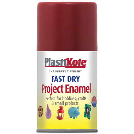 Plastikote Fast Dry Enamel Spray - Metallic Red, 100 ml