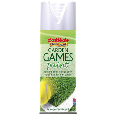PlastiKote Garden Games Spray Paint White 400ml PKT4376