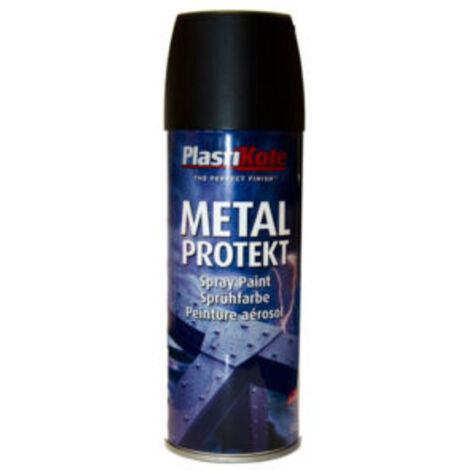 Plastikote Metal Protekt Spray Matt Black 400ml