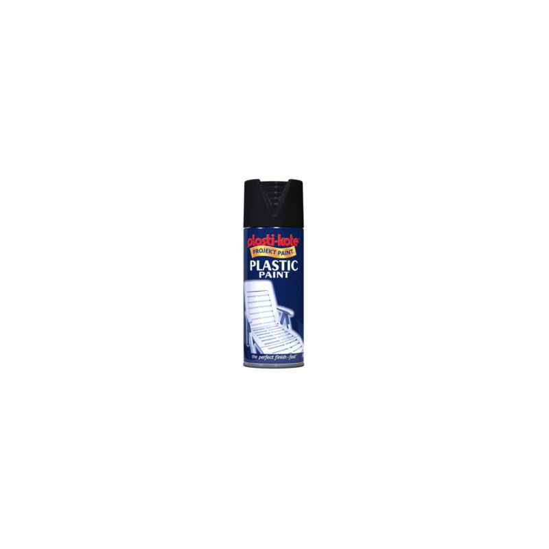 Plastikote - Plastic Paint Spray Black Gloss 400ml PKT10606