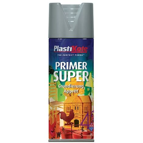 PlastiKote Super Spray Primer Grey 400ml PKT1148