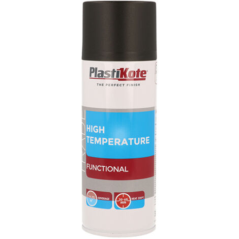 PlastiKote Trade High Temperature Spray Paint Black 400ml PKT71018
