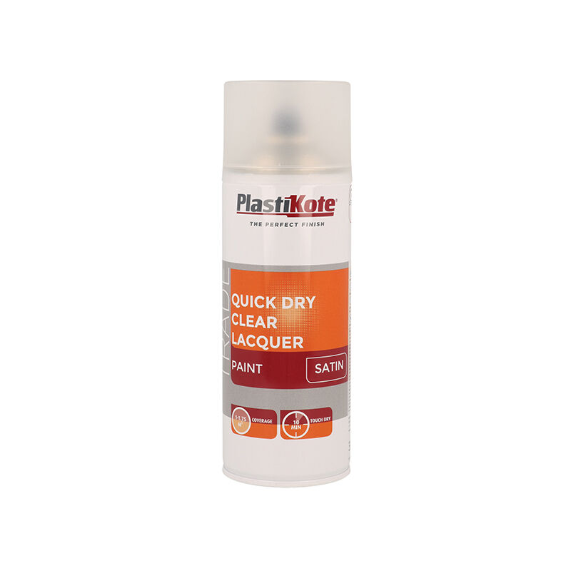 Plastikote - 440.0071004.076 Trade Quick Dry Clear Lacquer Spray Satin 400ml PKT71004