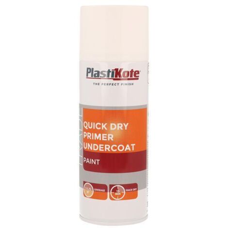 PlastiKote Trade Quick Dry Primer Spray White 400ml