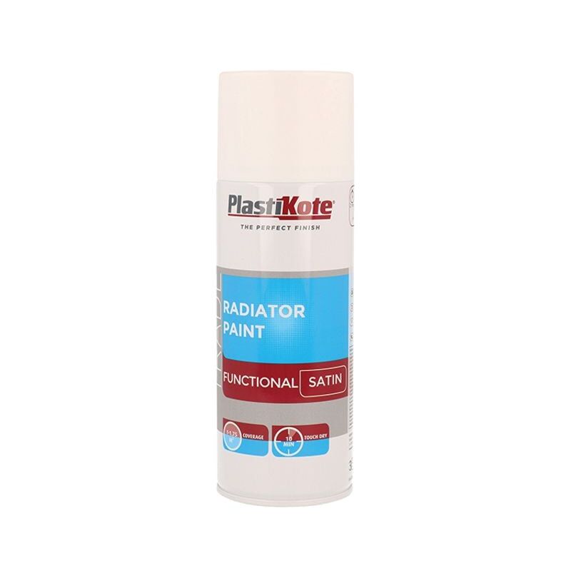 Plastikote - 440.0071017.076 Trade Radiator Spray Paint Satin White 400ml PKT71017