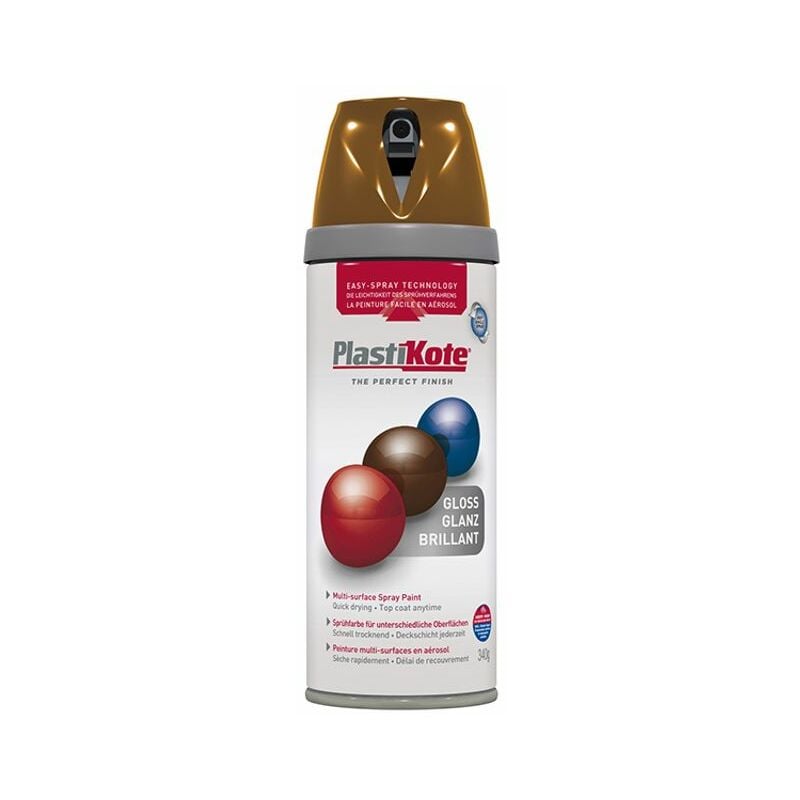 Plastikote - Twist Spray Gloss Chestnut Brown 400ml