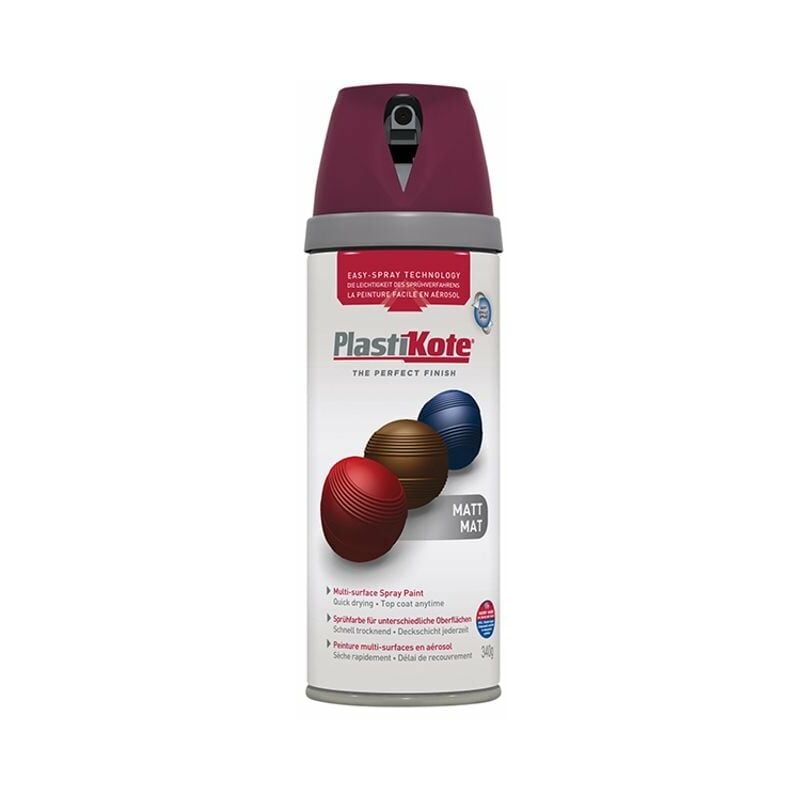 PlastiKote Twist & Spray Matt Black Plum 400ml PKT23111