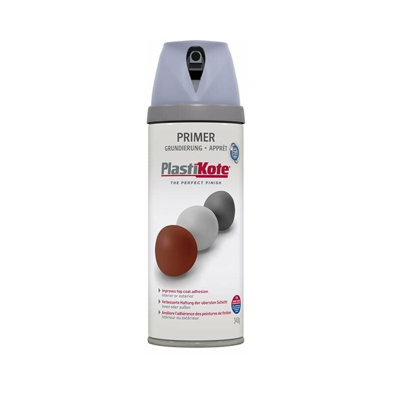 Plastikote - Twist & Spray Primer Grey 400ml PKT25003 - Grey