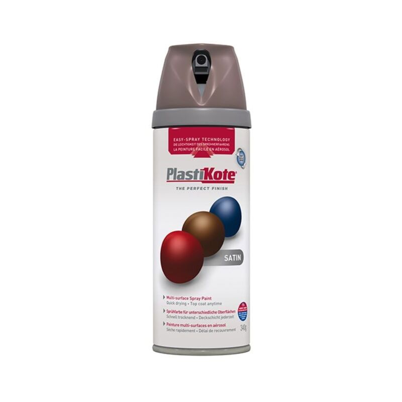 Plastikote - Twist & Spray Satin Cappuccino 400ml PKT22120