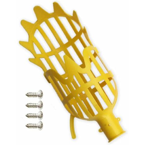 Plastique Cueilleur Fruits Tête Panier Cueilleur Fruits en Plastique Cueilleur Fruits en Plastique Sans Poteau Facile Assembler, pour Maison, Verger Etc 2510.5cm Jaune，HANBING