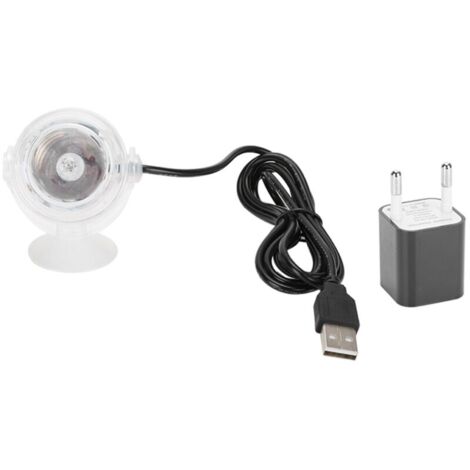 Plastique LED Aquariums Coloré Dégradé tanche Submersible Nuit Spot Lumière Aquarium D'eau Douce Eau De Mer Accessoire 100-240VBlanc Prise UE