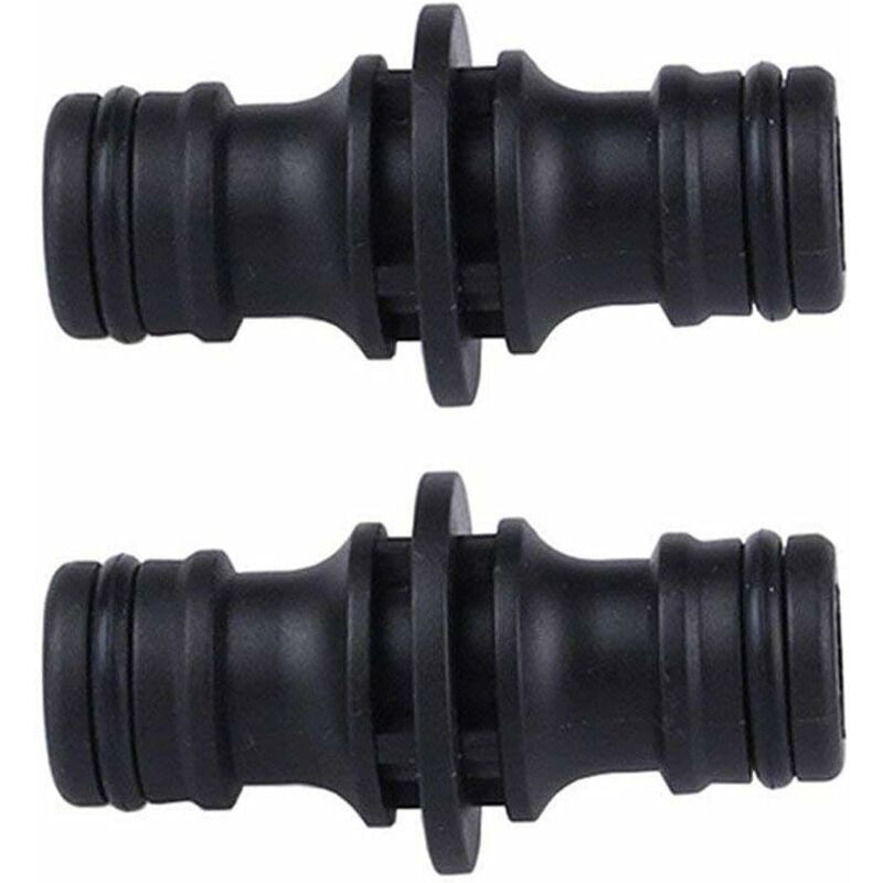Plastic Metal Double Male Connector Coupler for Hose Extension 6 Pack,black