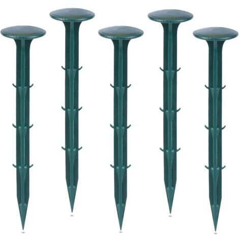 Plastique Piquets de Fixation de Jardin,pour Jardin pour la Fixation des Tissus Anti Mauvaises Herbes Protection Contre Les UV (100 pièces, Vert)