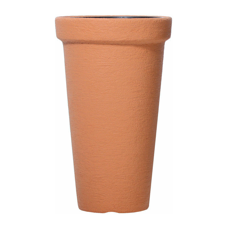Prosperplast - Vase kono fausse effet pierre couleur noire couleur et terreur dpc 40xH63 cm Terracotta - Terracotta