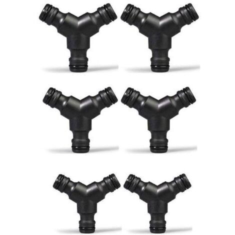 Plastique Snap on Splitter de Tuyau (3 Voies) Y Male Connecteur de Tuyau de Jardin Raccord en Y 6 Pack
