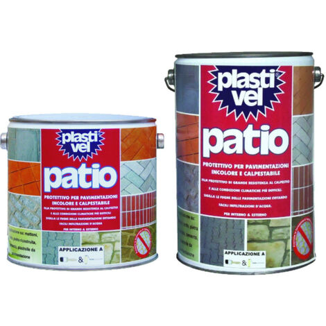 Plastivel patio ANTINFILTRAZIONI PER PAVIMENTO INCOLORE  LT 2,5 OPPURE LT 5 - Capacità: lt 5