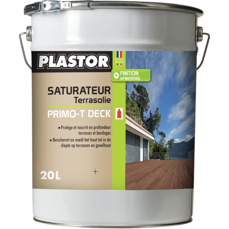 Saturateur Primo-T Deck à Base d'Huile Naturelle Couleur: Teck - Conditionnement: 20L - Plastor