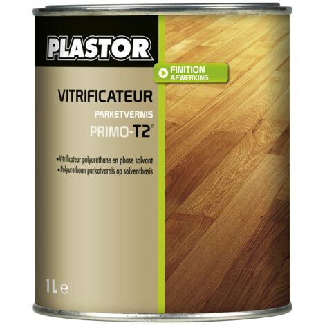 Plastor – Vitrificateur polyuréthane extra mat pour parquets – Finition incolore et naturelle – Rendement 12 m²/L – Application facile