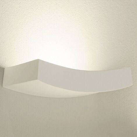 PLASTRA curve QT-DE12 applique plâtre blanc R7s 78mm max. 100W (148012)