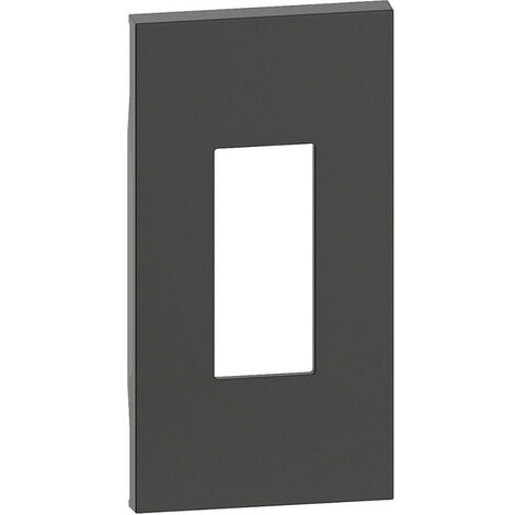 PLASTRON DE FINITION LIVING NOW POUR TOUTES PRISES RJ45 2 MODULES - NOIR MAT BTICINO COFREL ARDBTKG07M2