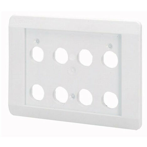 Plastron d'encastrement gris 8 emplacements de montage EATON E8