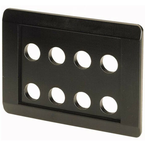 Plastron d'encastrement noir 8 emplacements de montage EATON E8-SW