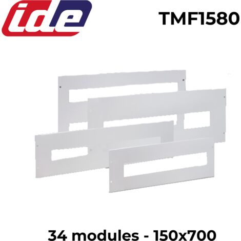 Plastron modulaire fixe + rail DIN pour armoire Argenta plus - nbre de modules / dimensions - 34 modules - 150x700