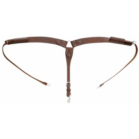 Plastron moulé en cuir Buckaroo avec surpiqûres contrastées