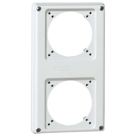 Plastron P17 220x125mm recevant 2 prises 16A pour composer un coffret P17 - LEGRAND