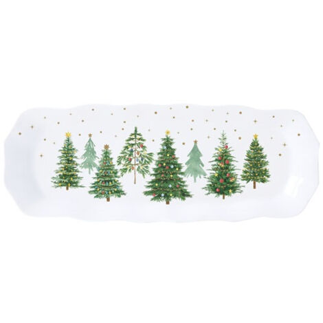 Plat à Cake 37 X 14 Cm - Festive Trees - Easy Life