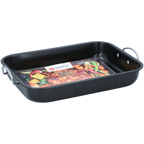 Plat à four Alpina 39x29x6 cm Noir