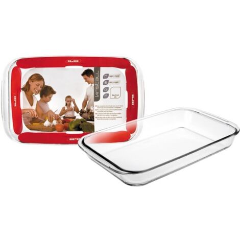 PLAT À FOUR RECT. EN VERRE 2,9L - 40X23 CM