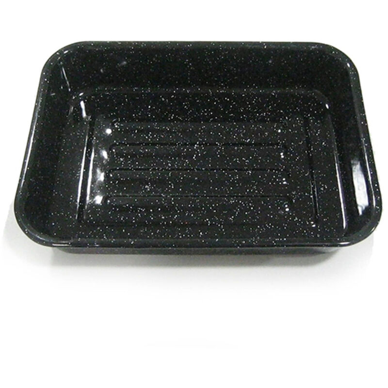 BEKA - Plat four rectangulaire Kitchen Roc 32 cm - acier émaillé - noir