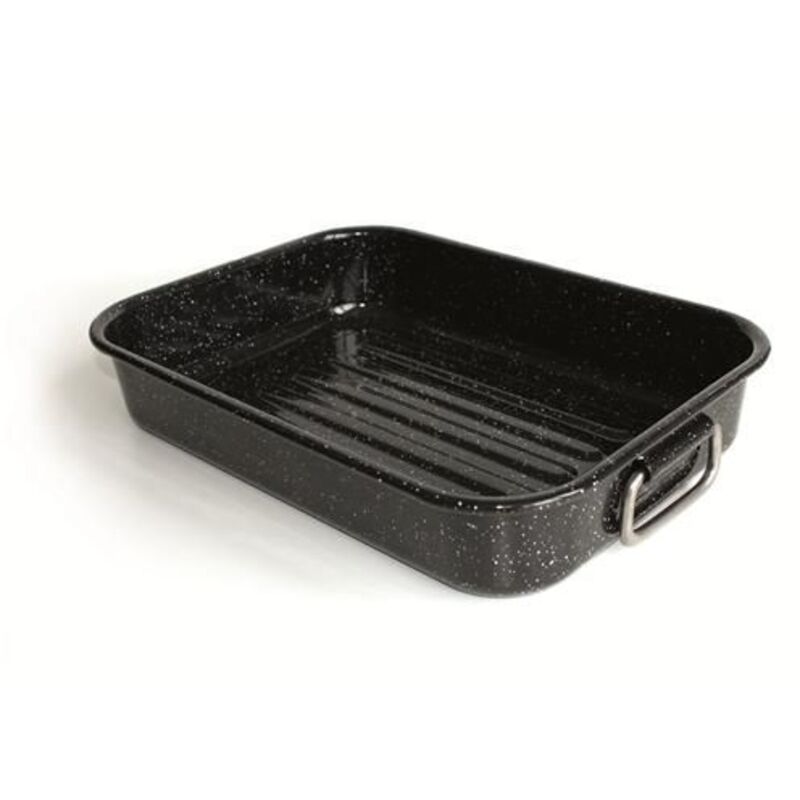 Beka - Plat four rectangulaire Kitchen Roc 36 cm - acier émaillé - noir