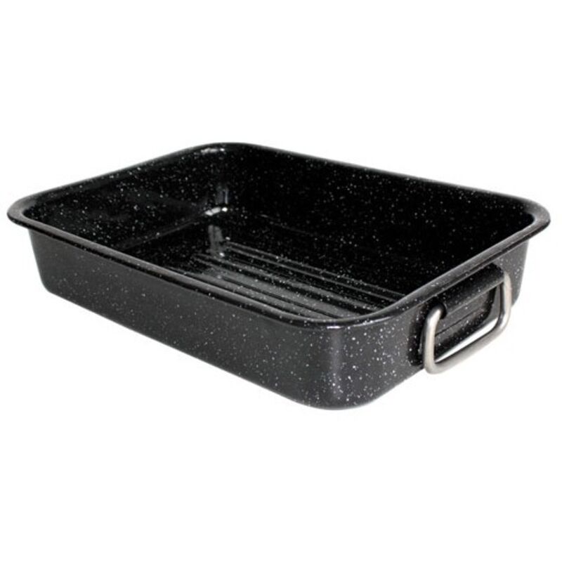 Beka - Plat four rectangulaire Kitchen Roc 40 cm - acier émaillé - noir