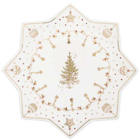 Plat à Gâteau étoile 32 Cm - Christmas Lights - Easy Life