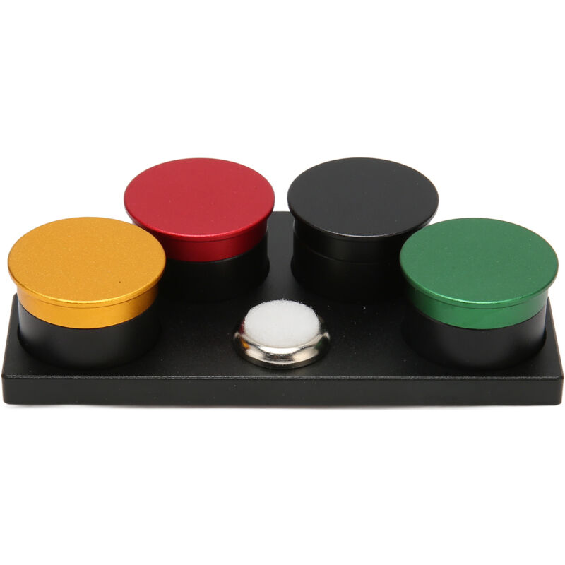 Ineasicer - Plat à huile pour montres avec couvercle Alliage d'aluminium Céramique 4 plats Plats à huile pour horlogers Support Multi Color