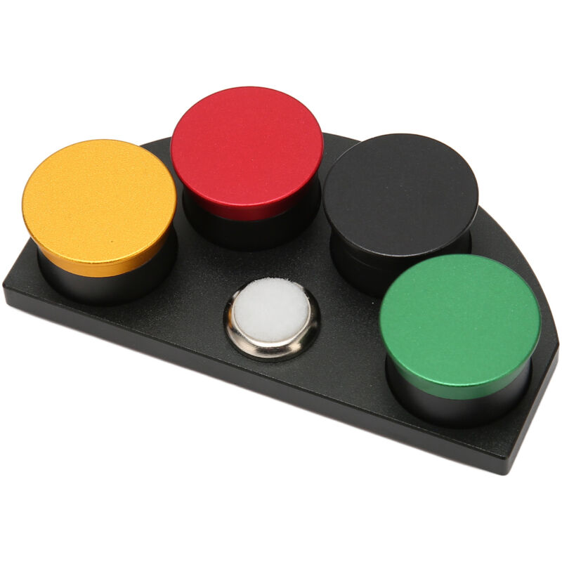 Ikodm - Plat à huile pour montres avec couvercle en alliage d'aluminium et céramique, support de tasses, 4 plats pour horlogers