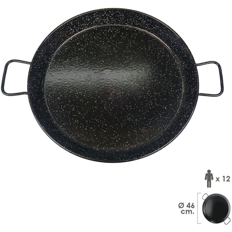 Garcima - Poêle à paella émaillée 12 personnes/46 cm.