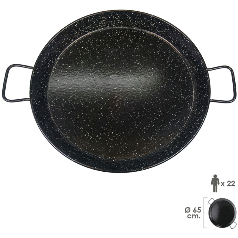 Garcima - Poêle à paella émaillée 22 personnes/65 cm.