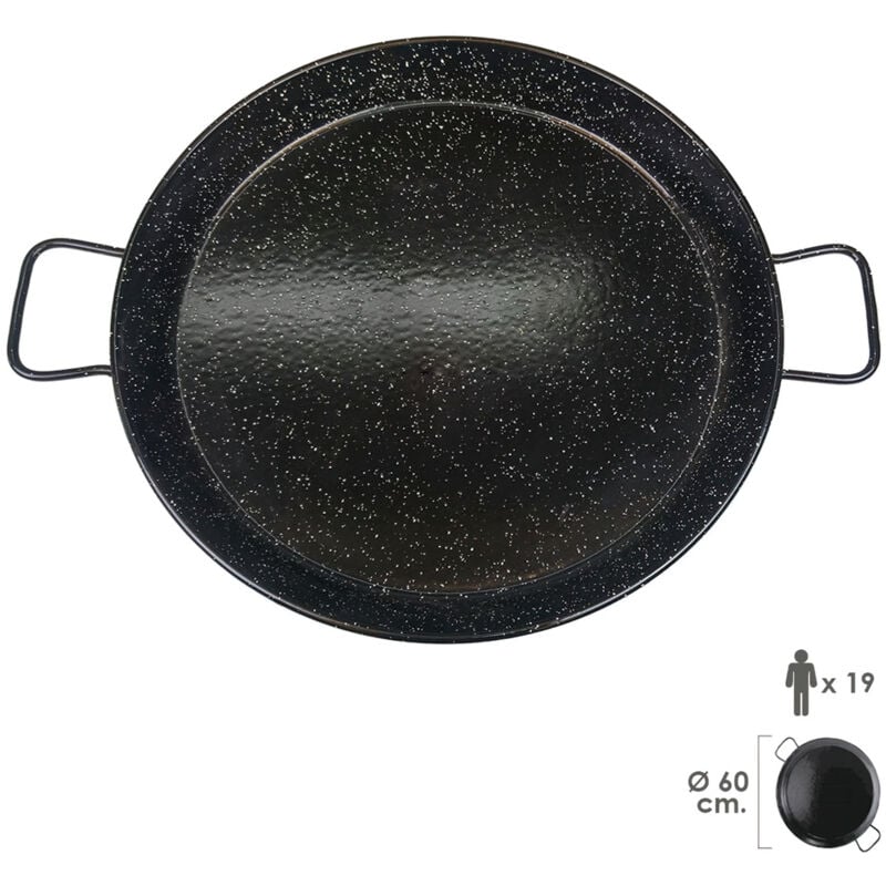 Garcima - Poêle à paella émaillée 19 personnes/60 cm.