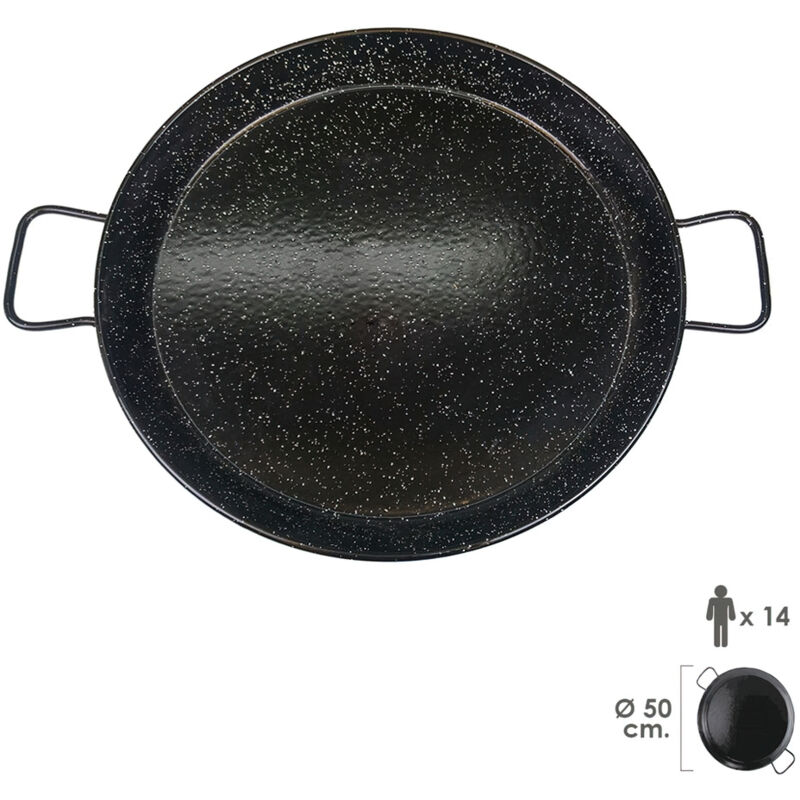 Garcima - Poêle à paella émaillée 14 personnes/50 cm.