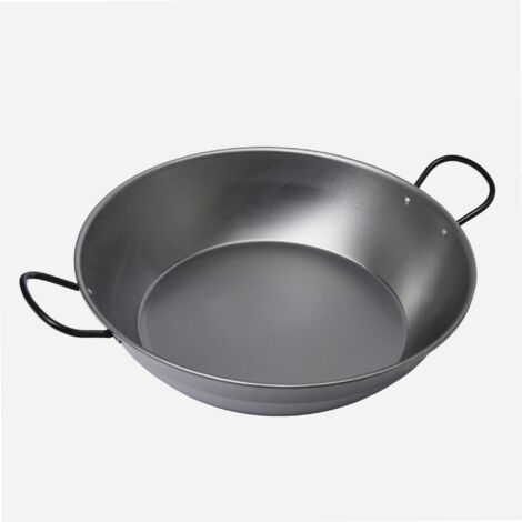 Plat à paella haut en acier Ø 60 cm – Compatible tous feux – Poignées ergonomiques pour manipulation facile – Ustensile de cuisine professionnel – Vaello Campos