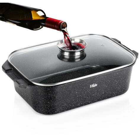 Plat à rôtir granit avec couvercle 7,5 l