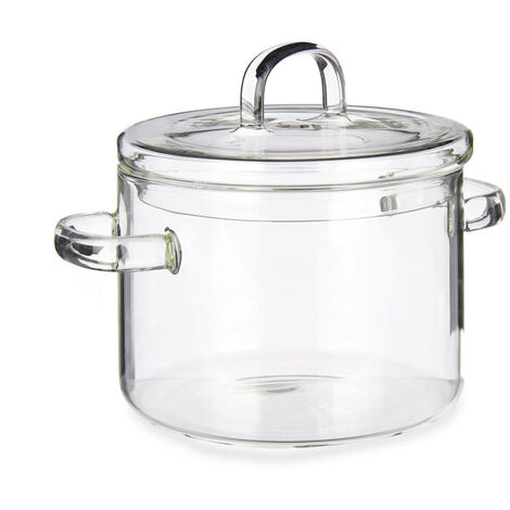 Plat cuit au four avec couvercle, en forme de casserole
