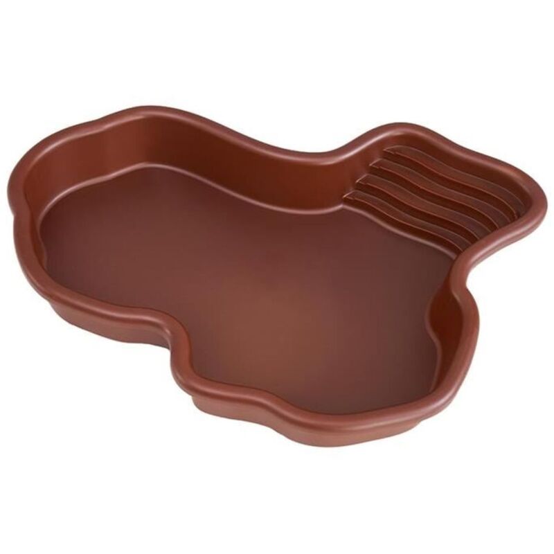 Plat d'alimentation pour Tortues Reptiles - Piscine avec Rampe et Plateforme - abs Vert Rectangulaire