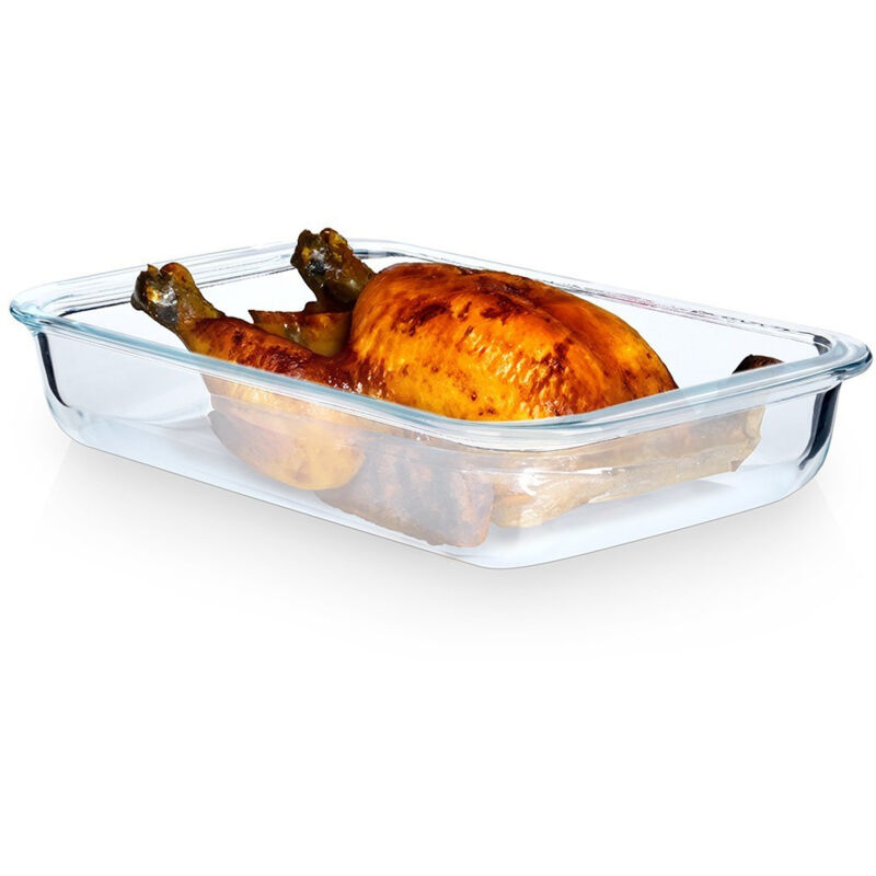 Plat de cuisson en verre allant au four, forme de cuisson, plat à rôtir, 1 L