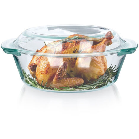 Plat de cuisson en verre allant au four, rôtissoire, 2,75 L