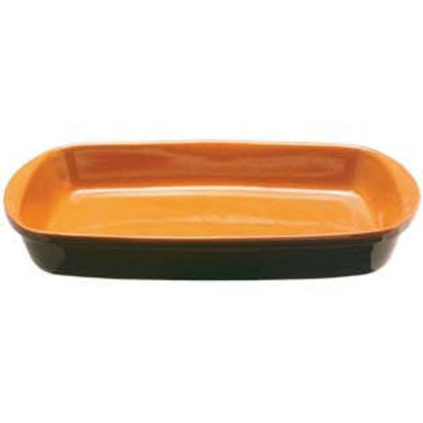 Plat de cuisson rectangulaire en terre cuite Brunella - 32x18 cm